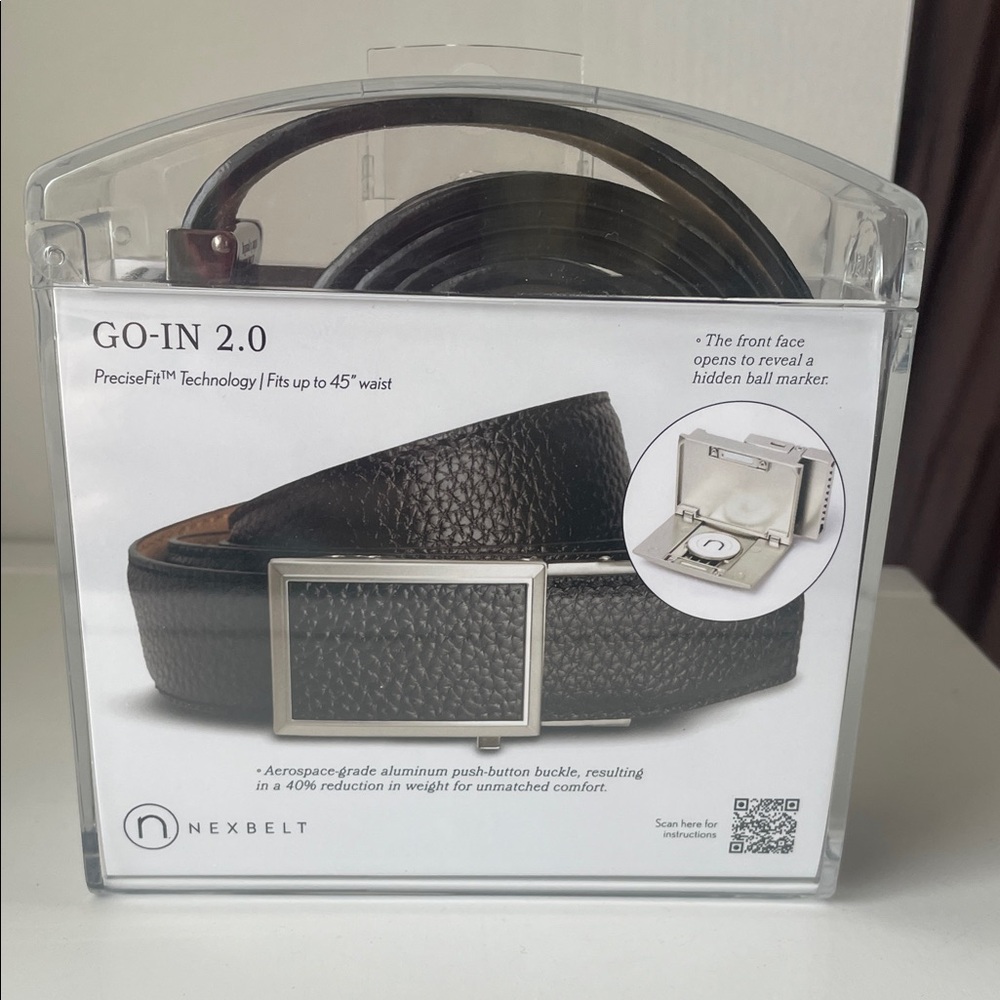 Nexbelt Black Leather Golfer’s Belt